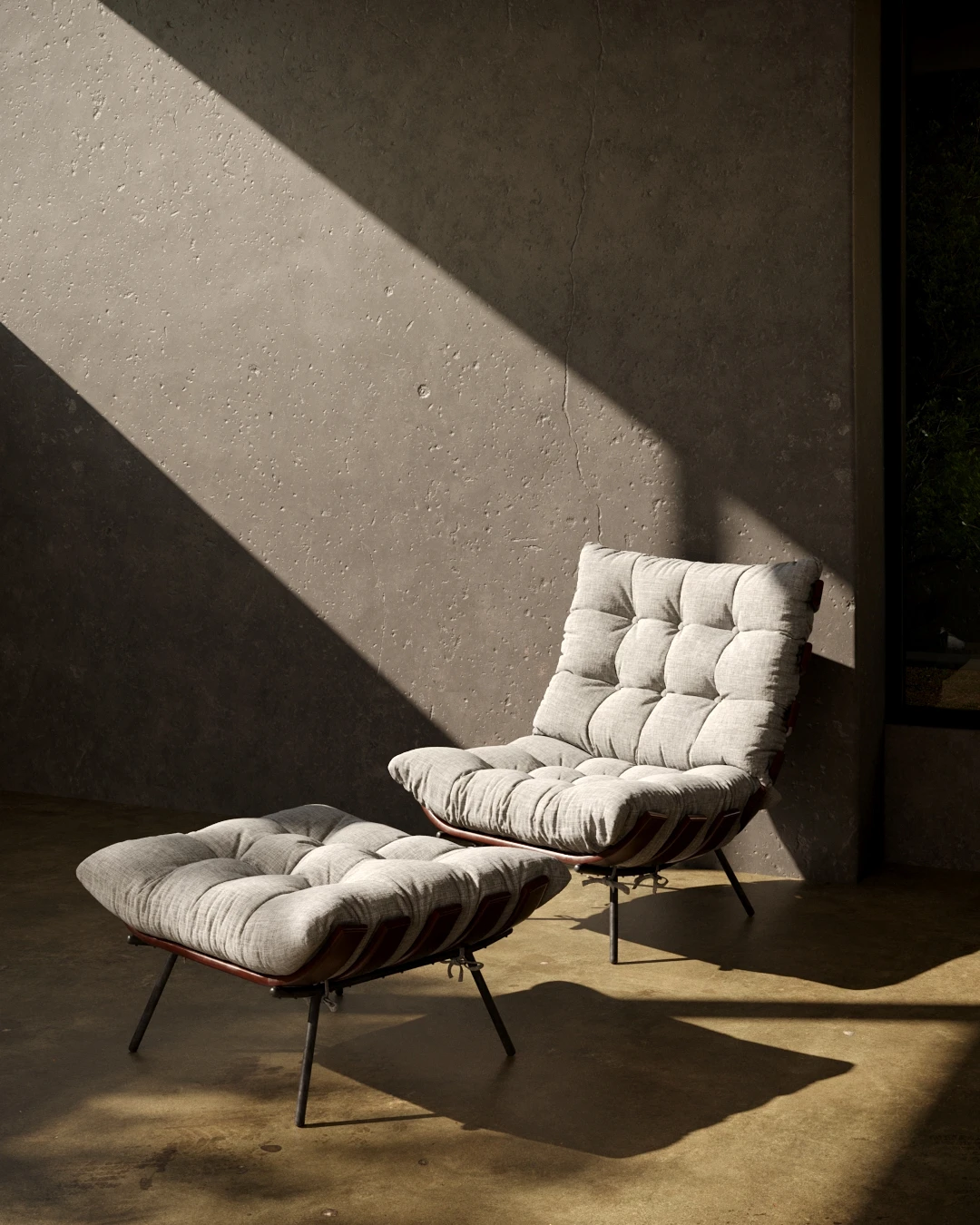 Costela armchair material and lighting study 1